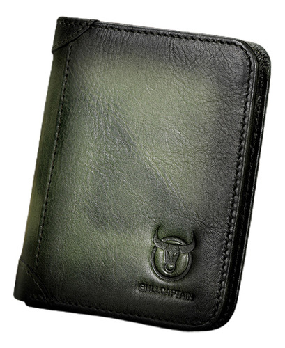 Monedero Para Hombre, Tarjetero, Piel, Doble Pliegue, Genuin