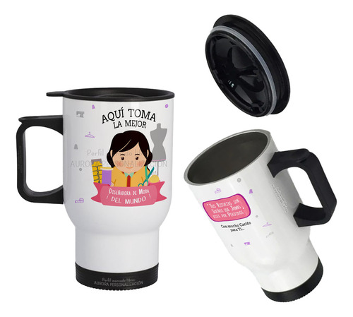 Mug Vaso Termico Viajero Para Carro Mejor Diseñadora Modas