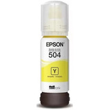 Refil Tinta Original Epson T 504 Amarela Yellow Ecotank