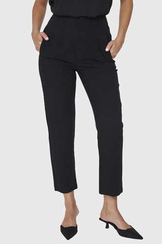 Pantalón Pinzas Recto Negro Nicopoly