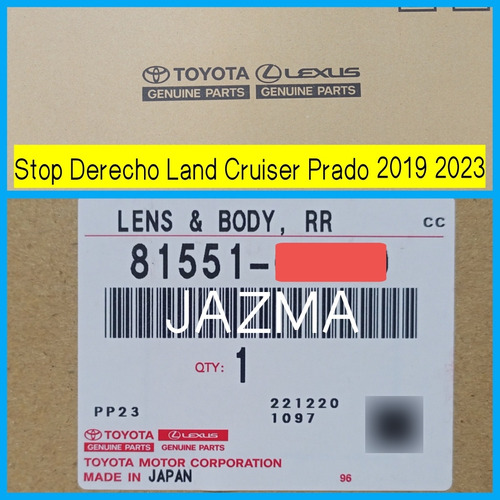 Stop Derecho Land Cruiser Prado 2019 2023 Original Toyota  Foto 4