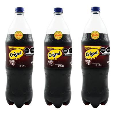 3 Refrescos Cristal 2.5 Litros Sabor Sidra Negra De Yucatán | Envío gratis