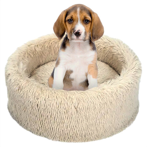 Cama Para Perro Chico Circular Dona Antiestres Ultra Suave