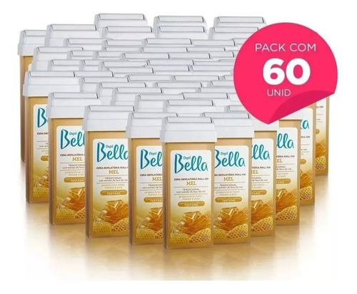 Kit 60 Refil Cera Roll-on 100g Depilação - Depil Bella