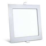 Panel Led 12w Embutir Cuadrado Luz Calida Interelec Color Blanco