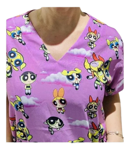 Blusa Bata Scrub Pijama Hospitalar Cirúrgico Super Poderosa