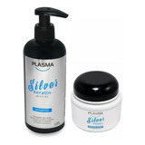 Shampoo Y Mascara Matizador Silver Keratina Plasma 