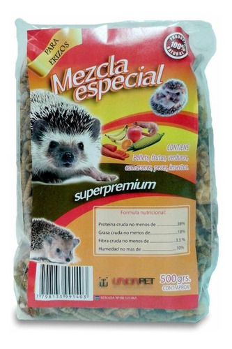 Alimento Erizos Mezcla Especial Union Pet 1 Kg