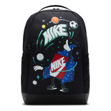 Mochila Para Niños 18l Nike Brasilia Color Negro/negro/blanco Talla Unit