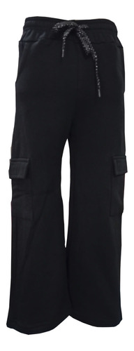 Pantalon Palazzo Cargo Niña Nena Algodon Con Friza Canchero