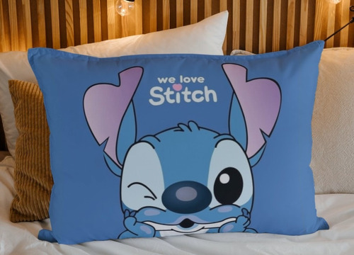 Capa De Travesseiro Fronha Lilo Stitch Personagens  