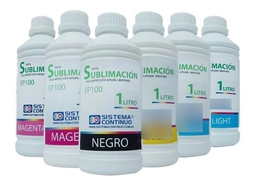 Tinta De Sublimación Para Epson De 6 Colores 6x1 Litro