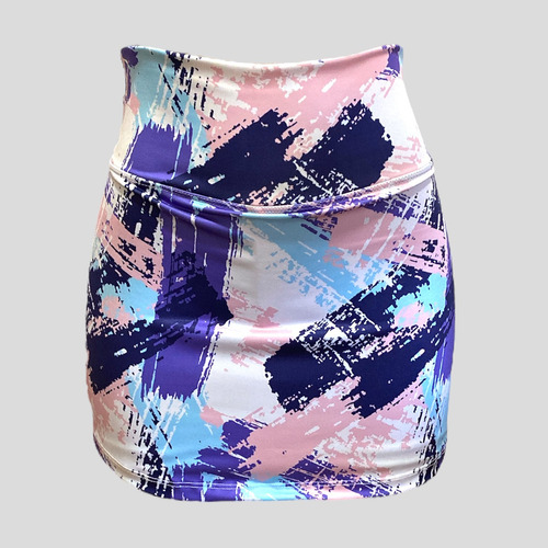 Calza Short Pollera Lycra Mujer Deportiva Sublimada