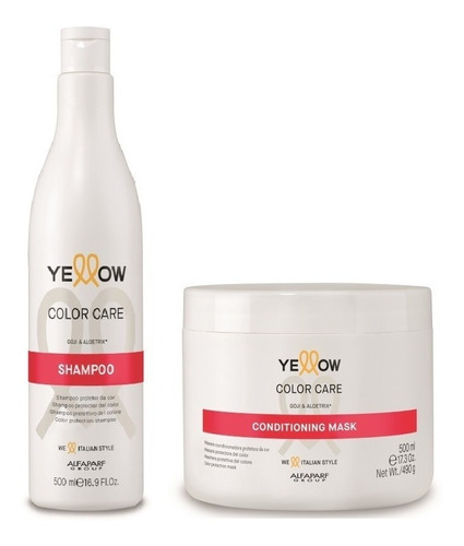 Shampo 500ml + Mascarilla 500ml Color Care Yellow Alfaparf