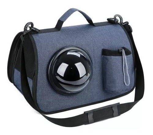 Bolso Transportador Mascotas Gato Perro C/visor Tela Premium