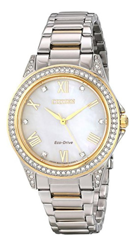 Reloj Citizen Swarovski Crystal Two-tone Para Mujer