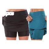 2 Es 1 Pantalones Cortos Falda De Tenis Deportiva De Yoga