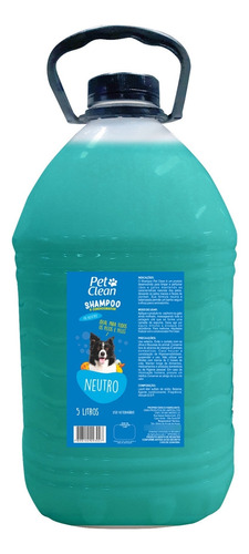 Shampoo Profissional 5l Pet Clean Cães/gatos Banho E Tosa