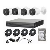 Kit De 4canales Dahua 2mp,4 Cámaras 1080p Con Audio Disco1tb