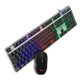 Teclado + Mouse Gamer Luz Led Multicolor Usb Gtc Original