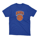 Remera Basket Nba New York Knicks Azul Francia Logo Vintage
