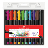 Caneta Pincel Brush Supersoft 10 Cores Faber-castell