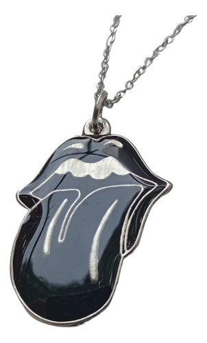 Collar-dije-rock-acero Quirúrgico-the Rolling Stones-negro