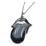 Collar-dije-rock-acero Quirúrgico-the Rolling Stones-negro