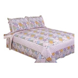 Kit Colcha Patchwork King Dupla Face 2,60x2,80 Realce Top