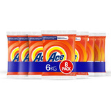 Detergente En Polvo Ace Maxi Limpieza Pack X 8 De 750gr C/u