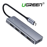 Hub Usb Ugreen 4x Usb A 5 Gbps Otg Micro Usb 15 Cm Usb C