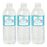 Narwhal Girl  Etiquetas Adhesivas Para Botellas De Agua...