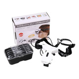 Lupa De Cabeça 5 Lentes Elástico Iluminação De 2 Leds 9892c