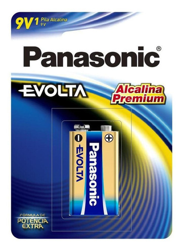 Pila 9v Alcalina Premium Evolta Panasonic, 1 Pieza