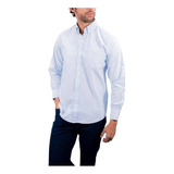 Camisa De Rayas Para Caballero Kenneth Cole Azul Slim Fit