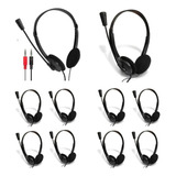 10 Fones Microfone Headset Home Office Notebook Pc Kit