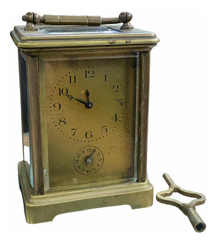 Reloj De Mesa Frances En Bronce Con Despertador