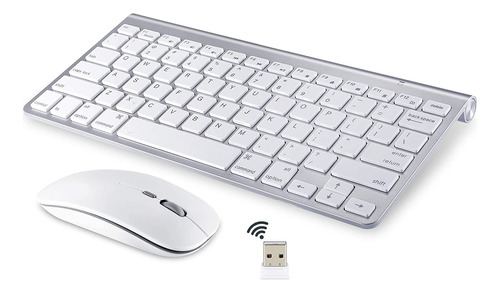 Teclado Dc, Inalambrico/blanco/con Mouse