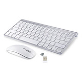 Teclado Dc, Inalambrico/blanco/con Mouse