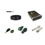 Kit Cabo Rede 100m + 22 Conectores  + Fonte 12v 10a 