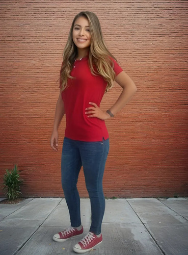 Playeras Para Dama Cuello Tipo Polo Corte Amplio Color Liso  | MercadoLibre