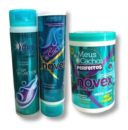 Kit Novex Meus Cachos Perfeitos Shampoo+condicionador+creme