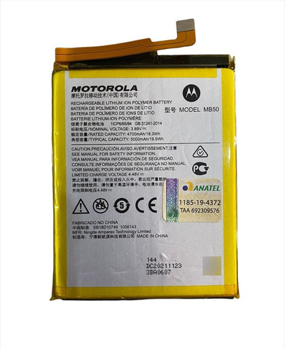 Flex Carga Bateira Motorola Mb50 Moto G200 Xt2175 Original