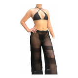 Atacado Kit 10 Calça Tricot Saída De Praia Feminina Revenda