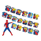 Spiderman Letrero Feliz Cumpleaños Artículo Fiesta - Spi0h1