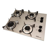 Fogão Cooktop A Gás 4 Bocas Inox 