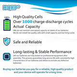 Hqrp Batería Inalámbrica Para Teléfono Compatible Con Uniden