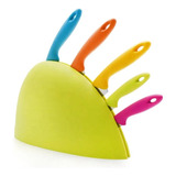 Set 5 Cuchillos De Cocina Chef De Acero Inoxidable Con Base 