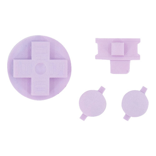 Set Botones Color Lila Solido Para Game Boy (dmg)