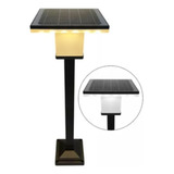 Lampara Led Tipo Farol Con Panel Solar, Base Y Estaca